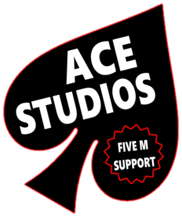 AceStudios logo: a black spade with the words ACE STUDIOS and a FiveM Support badge
